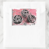 Sticker Rectangulaire L'amour pue (Sac)