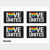 Sticker Rectangulaire L'amour unit (Feuille)