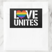 Sticker Rectangulaire L'amour unit (Sac)
