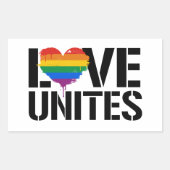 Sticker Rectangulaire L'amour unit (Devant)