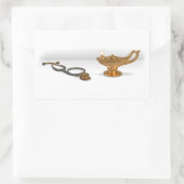 Sticker Rectangulaire Lampe Infirmière Et Stethoscope (Sac)