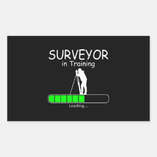 Sticker Rectangulaire Land Surveyor en formation charge Bar Funny