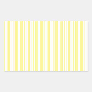 Sticker Rectangulaire Landes de bonbons jaune et blanc citron