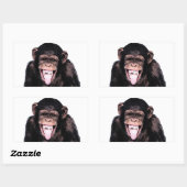 Sticker Rectangulaire Langue du chimpanzé (Feuille)