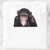 Sticker Rectangulaire Langue du chimpanzé (Sac)