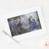 Sticker Rectangulaire L'Annonciation par John William Waterhouse (Enveloppe)