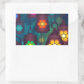 Sticker Rectangulaire Lanternes arabes Design moyen-oriental (Sac)