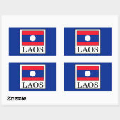 Sticker Rectangulaire Laos (Feuille)