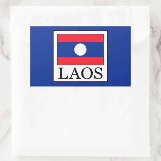 Sticker Rectangulaire Laos (Sac)