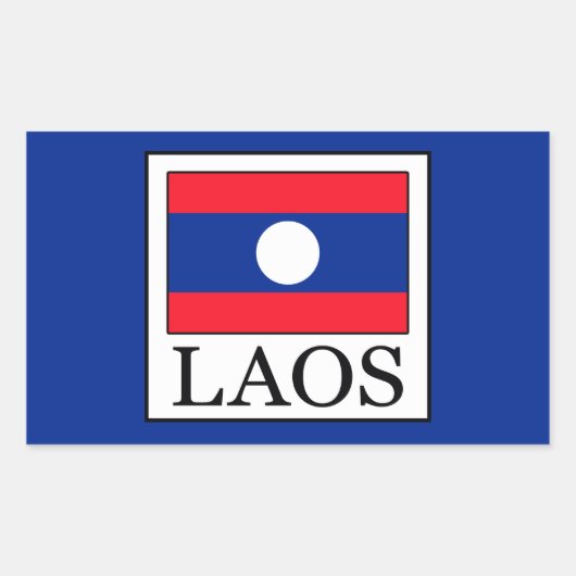 Sticker Rectangulaire Laos (Devant)