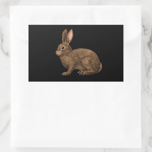 Sticker Rectangulaire Lapin 2 (Sac)
