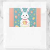 Sticker Rectangulaire Lapin blanc (Sac)