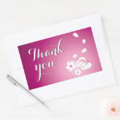 Sticker Rectangulaire Lapins de neige japonais et Merci Sakura (Enveloppe)