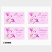 Sticker Rectangulaire L'aquarelle fleurit l'autocollant (Feuille)