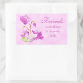 Sticker Rectangulaire L'aquarelle fleurit l'autocollant (Sac)