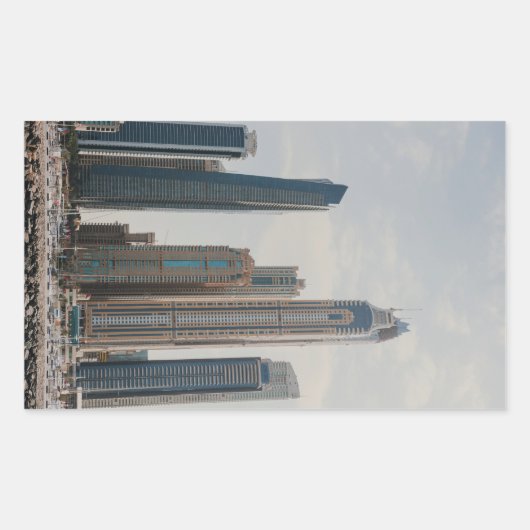 Sticker Rectangulaire L'architecture de Dubai Marina (Devant)