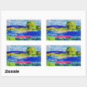 Sticker Rectangulaire l'art bluebonnet (Feuille)