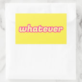 Sticker Rectangulaire L'art "Quoi que ce soit" (Sac)