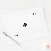 Sticker Rectangulaire L'as des pique (Enveloppe)