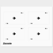 Sticker Rectangulaire L'as des pique (Feuille)
