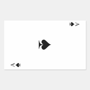 Sticker Rectangulaire L'as des pique