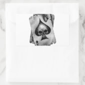 Sticker Rectangulaire L'as des pique crâne (Sac)