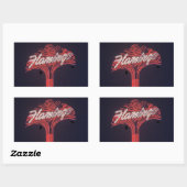 Sticker Rectangulaire Las Vegas Flamant rose Hotel (Feuille)