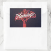 Sticker Rectangulaire Las Vegas Flamant rose Hotel (Sac)