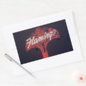 Sticker Rectangulaire Las Vegas Flamant rose Hotel (Enveloppe)