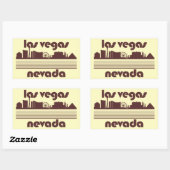 Sticker Rectangulaire Las Vegas Nevada (Feuille)