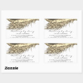 Sticker Rectangulaire Lash Extension maquillage Beauté Or Parties scinti (Feuille)