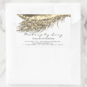 Sticker Rectangulaire Lash Extension maquillage Beauté Or Parties scinti (Sac)