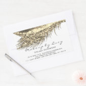 Sticker Rectangulaire Lash Extension maquillage Beauté Or Parties scinti (Enveloppe)