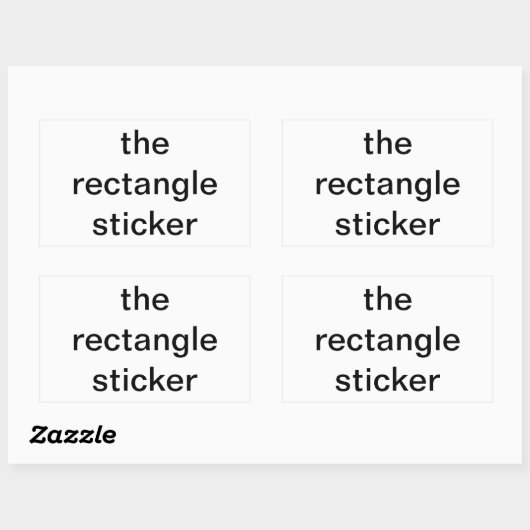 Sticker Rectangulaire l'autocollant du rectangle (Feuille)