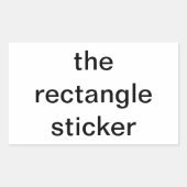 Sticker Rectangulaire l'autocollant du rectangle (Devant)