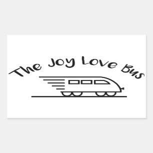 Sticker Rectangulaire L'autocollant rapide de logo d'autobus d'amour de