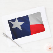 Sticker Rectangulaire L'autocollant Texas Flag (Enveloppe)