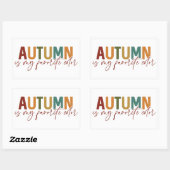 Sticker Rectangulaire L'automne est ma couleur préférée (Feuille)