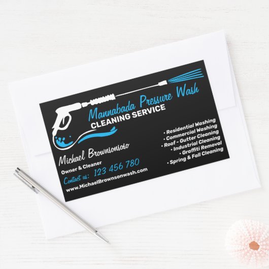 Sticker Rectangulaire Lavage de pression (Enveloppe)