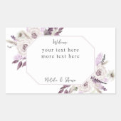 Sticker Rectangulaire Lavande de fleurs violettes (Devant)
