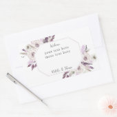 Sticker Rectangulaire Lavande de fleurs violettes (Enveloppe)