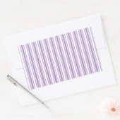 Sticker Rectangulaire Lavande violet et blanc bonbons rayures (Enveloppe)