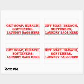 Sticker Rectangulaire Lave-linge Lave-linge Red Overlay (Feuille)