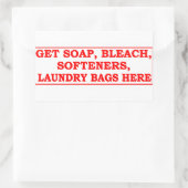 Sticker Rectangulaire Lave-linge Lave-linge Red Overlay (Sac)