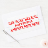 Sticker Rectangulaire Lave-linge Lave-linge Red Overlay (Enveloppe)