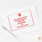 Sticker Rectangulaire Lave-linge 'Place Pods Directement' (Enveloppe)