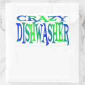 Sticker Rectangulaire Lave-vaisselle fou (Sac)