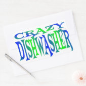 Sticker Rectangulaire Lave-vaisselle fou (Enveloppe)