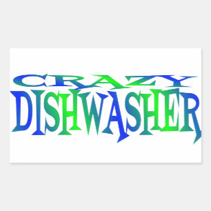 Sticker Rectangulaire Lave-vaisselle fou