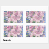 Sticker Rectangulaire Lavender Blues Aquarelle Parties scintillant flora (Feuille)